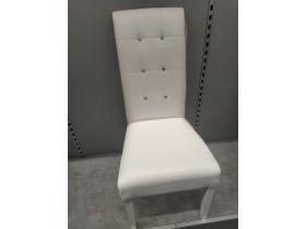 Kvalitní jídelní židle z bílé koženky