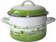 Hrnec s poklicí tráva 18cm 3lt METALAC, smaltové
